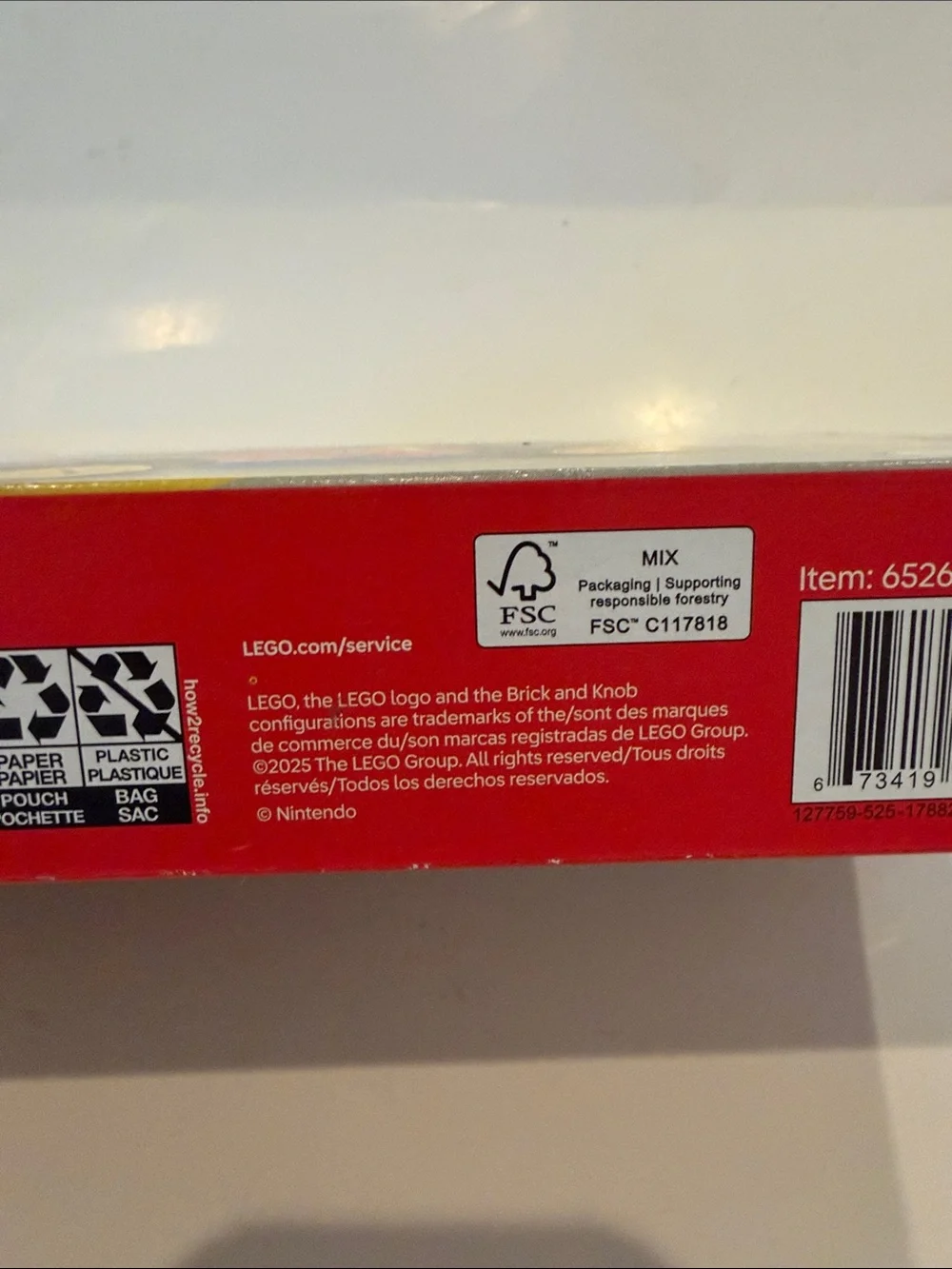 NWT Lego Super Mario Red and Black Kart with Yellow Wheels 2025 Unopened